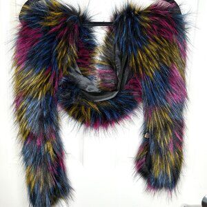 Multicolored Fur Stole